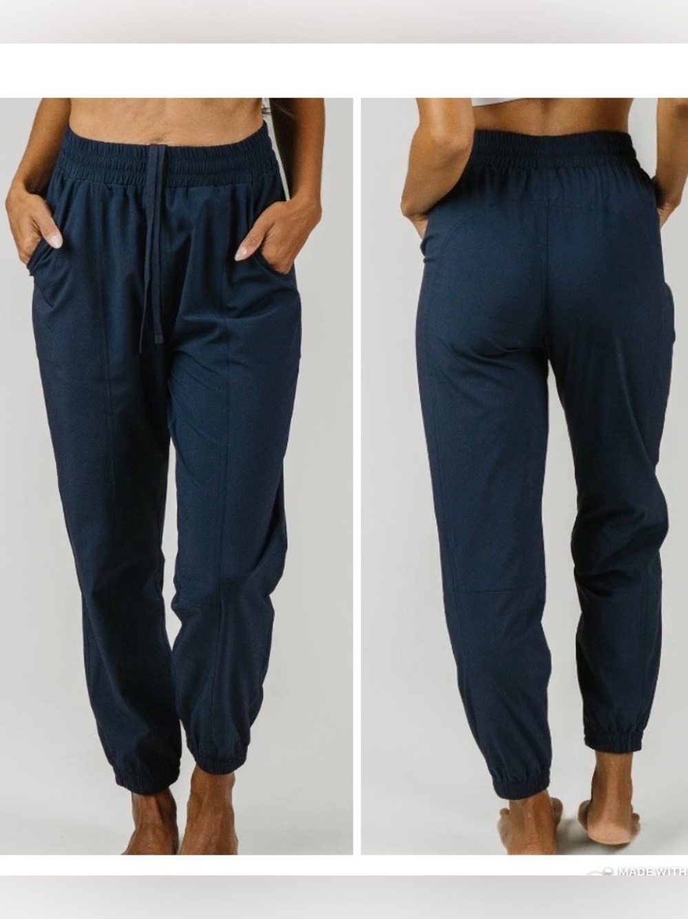 ZYIA Active Dynamic Joggers Pants Navy Blue Women’s Medium Athleisure Travel Gym